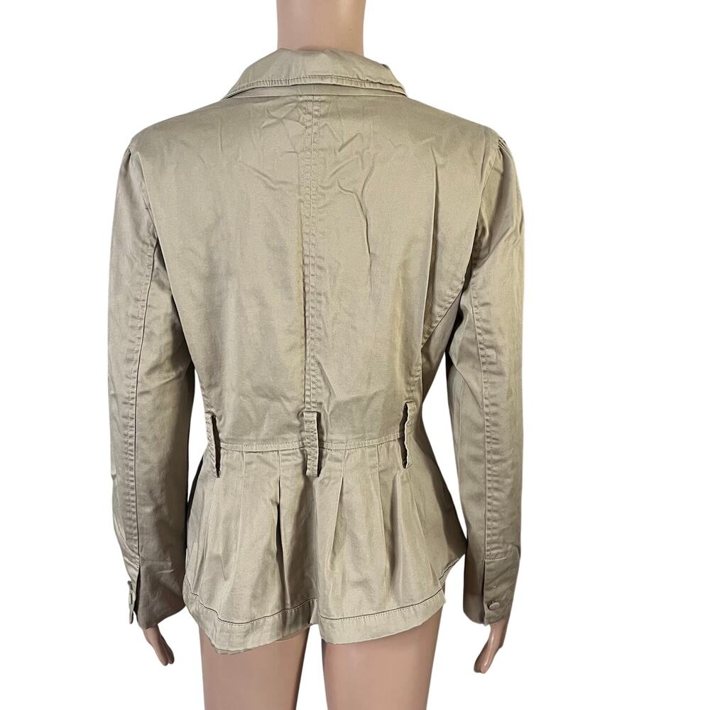 Sandro Blazer Jacket Womens Size Small Tan 5 button - Picture 2 of 10